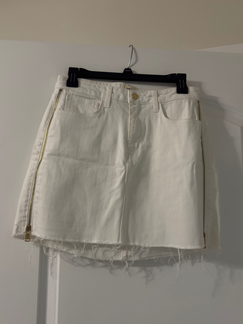 L’AGENCE Denim Mini Skirt